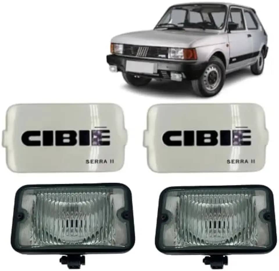 Par Farol De Milha Auxiliar + Tampa Branca Cibié Serra Ii 2 Opala