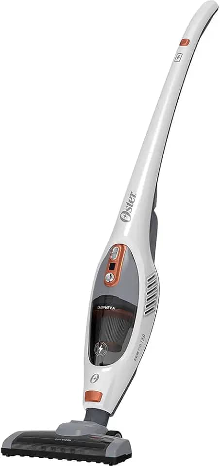Aspirador de Pó Vertical Oster Sem Fio White Duo Clean 2 em 1, Bateria, Branco, OASP645