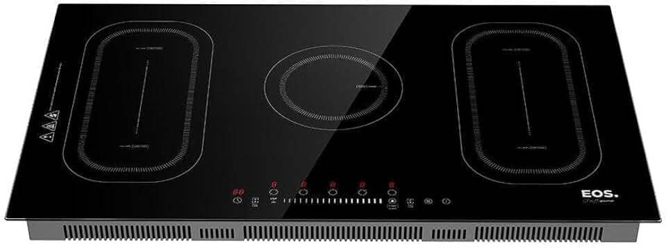Cooktop de Indução Cinco Bocas EOS 90cm Freezone Preto 9500W ECI05EPF 220V