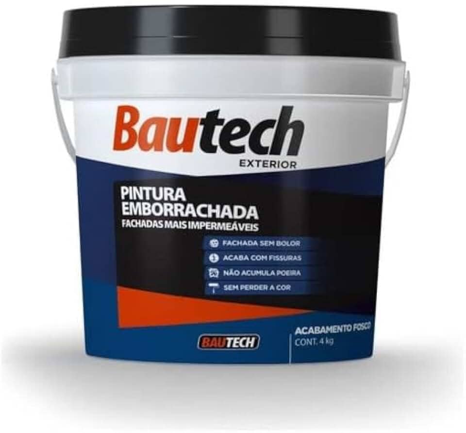 Tinta Acrílica Emborrachada Fosco 4kg Bautech (Concreto)