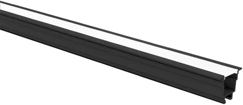 Perfil de Embutir para Fita Led Taschibra Vertex 25 com 1 Metro Preto
