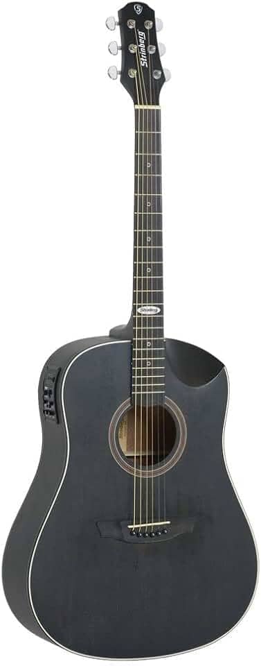 Violão Folk Strinberg Sd201hc Black Plus Half Cutaway