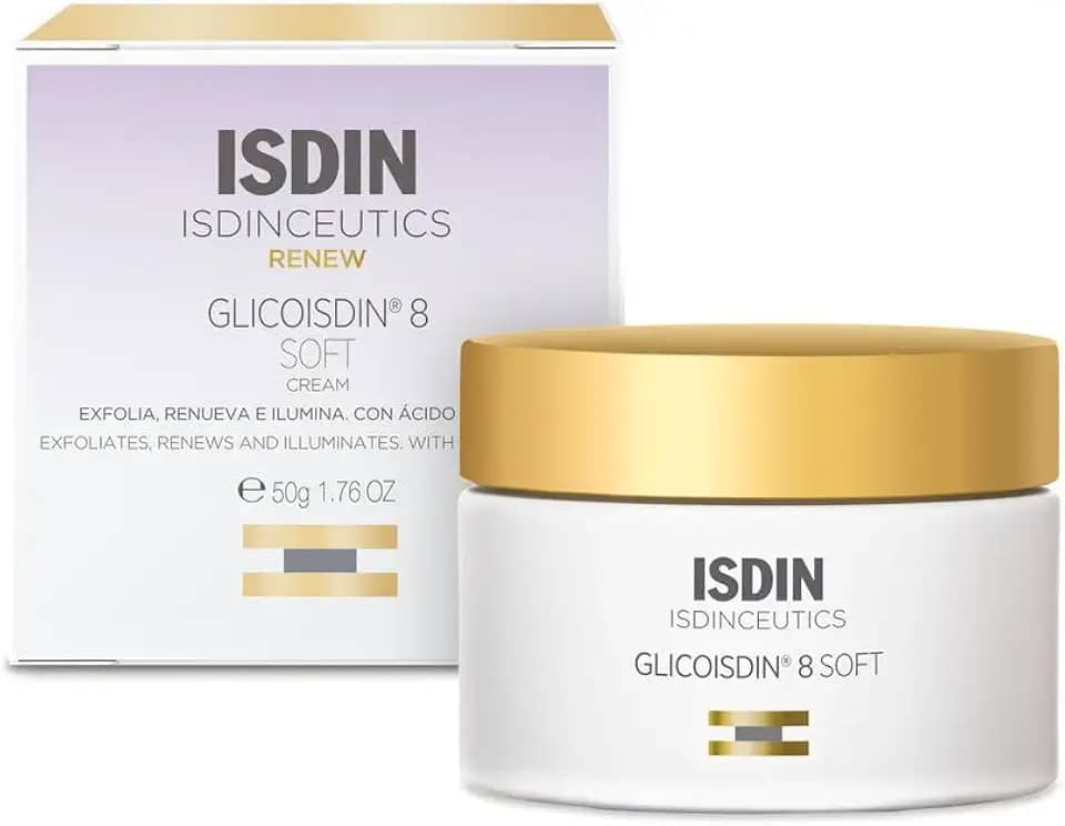 ISDIN Creme Facial com Ácido Glicólico Efeito Peeling Isdinceutics Glicoisdin 8 Soft - 50g