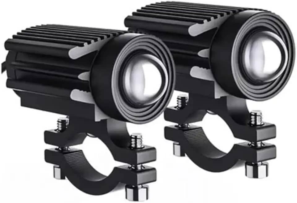 Faróis de Neblina LED para Moto | 10000 Lúmens | 2 Modos | IP67 à Prova d'Água | Instalação Universal
