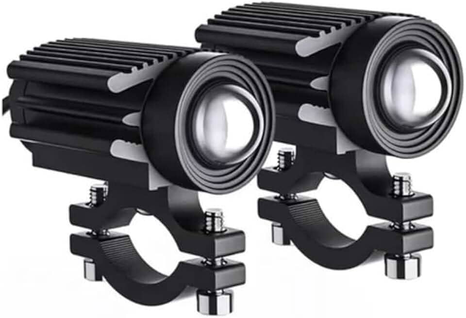 Faróis de Neblina LED para Moto | 10000 Lúmens | 2 Modos | IP67 à Prova d'Água | Instalação Universal