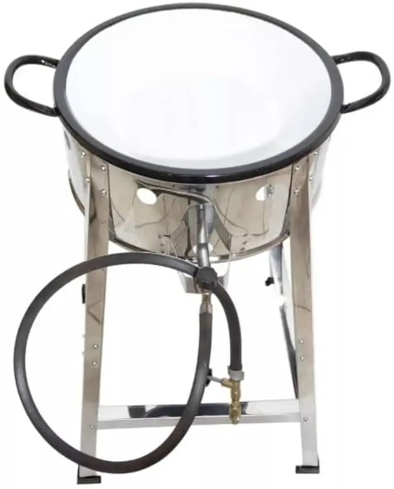 Fritadeira Industrial Fogão Pasteleiro Com Tacho 16 7l Aço Inoxidável