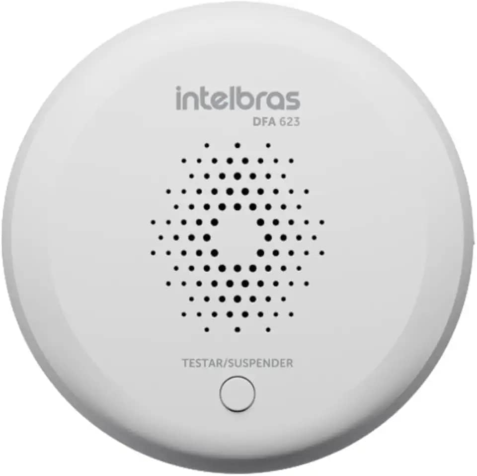 Detector De Fumaça Sem Fios Autônomo Intelbras Dfa 623 Cor Branco