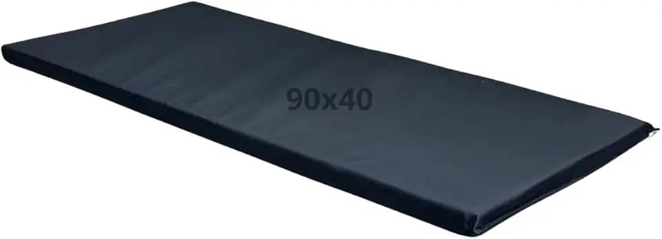 Colchonete de Academia Preto 90 x 40 x 3 cm Impermeável Ginastica Yoga Fit Multi Funcional Fitness Treino Espuma D23 Costura Reforçada