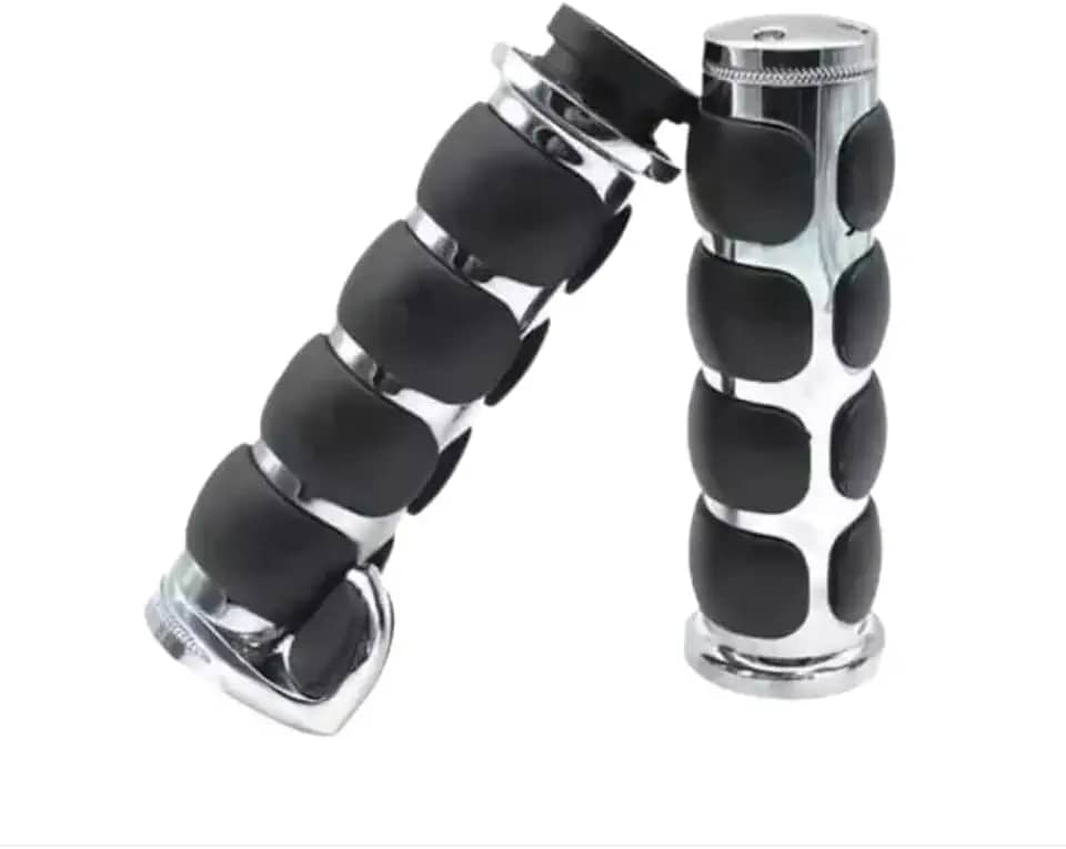 Manopla Com Apoio no Acelerador Cromado para Moto Custom