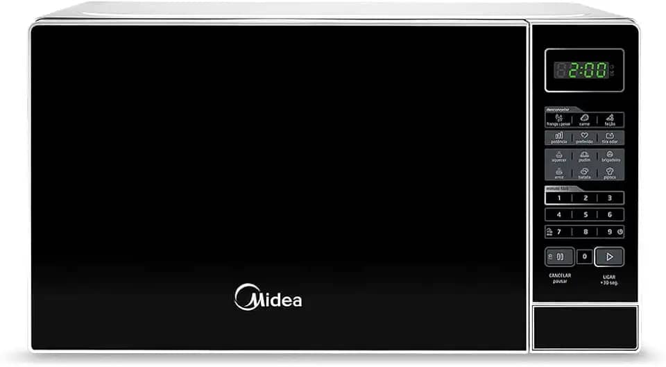 Micro-ondas Midea MRAS21 700w 20 Litros Branco com Porta Preta 127v