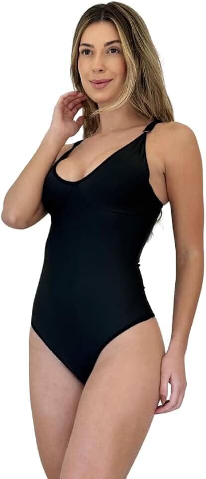 Body Modelador Feminino Suplex | Cinta Modeladora Redutora de Medidas Chapa Barriga | Body Sem Bojo com Alças Reforçadas e Colchetes – Modela o Corpo com Conforto