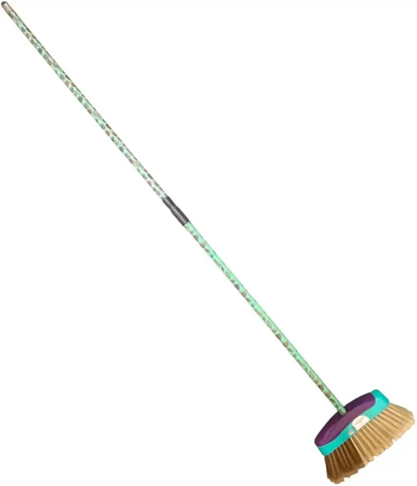 Vassoura para Porcelanato com Cabo de Madeira Extensível até 1,70m – Cerdas Macias para Limpeza Delicada