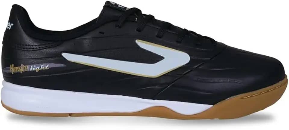 Chuteira Topper Maestro Light Fsal Preto/Branco/Ouro,37