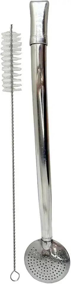 Bomba de Chimarrão Erva Mate em Aço Inox Bojo Removível 22,5cm