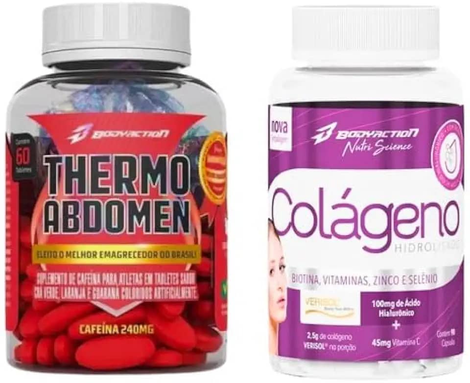 Kit Suplementos Thermo Abdomen 60 Cápsulas + Colágeno Hidrolisado 90 Cápsulas