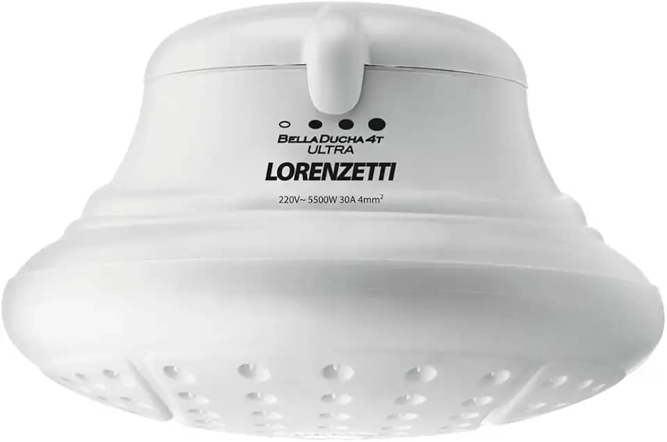Lorenzetti Chuveiro Elétrico Branco Bella Ducha, 5500W 110V