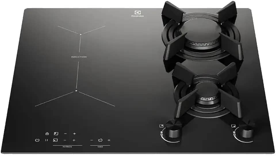 Cooktop Electrolux Híbrido 4 Queimadores 2 de Indução e 2 a Gás (IE62H) 220V