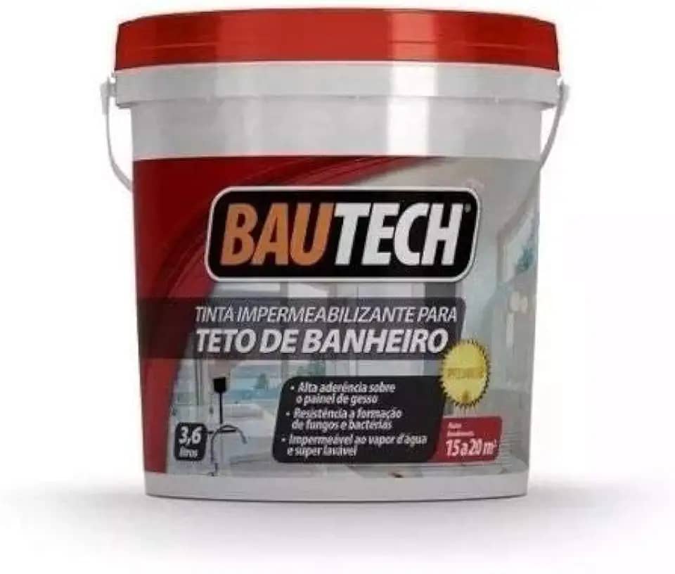 Tinta Impermeabilizante Para Teto De Banheiro 3,6 L Bautech