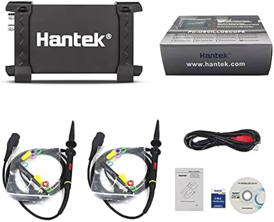 Hantek 6022Be Digital Osciloscópio Portátil Pc Baseado Em 2 Canais 20Mhz Osciloscópios Usb