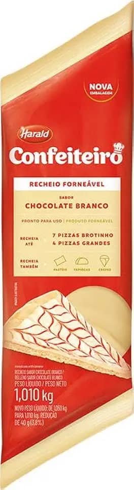 Recheio Forneável Chocolate Branco 1.01Kg Harald