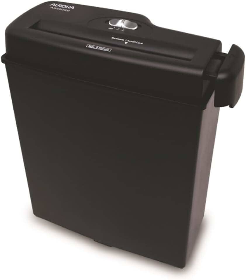 FRAGMENTADORA DE PAPEL Aurora, AS600SB, com cesto, TIRAS 6 FOLHAS, 110V