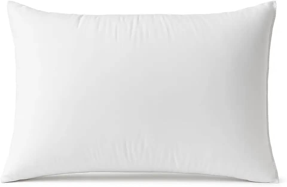 Travesseiro Premium Branco 68×43 cm para Dormir – Conforto Macio, Altura Ajustável (Enchimento em Flocos de Espuma)