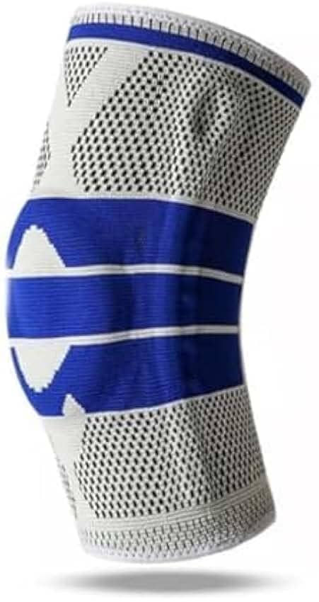 Joelheira Compressão Ortopédica Gel Silicone Suporte Patela Joelho Perna Atletismo Corrida Futebol Alivia Dores Tensões Músculos Circulação do Corpo Fitness Cross