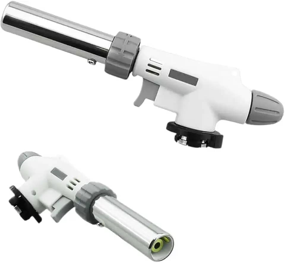 Maçarico Culinário Profissional Portátil Gás Butano 1300°C - Regulagem Chama + Acendimento Automático - Multiuso Cozinha Gourmet