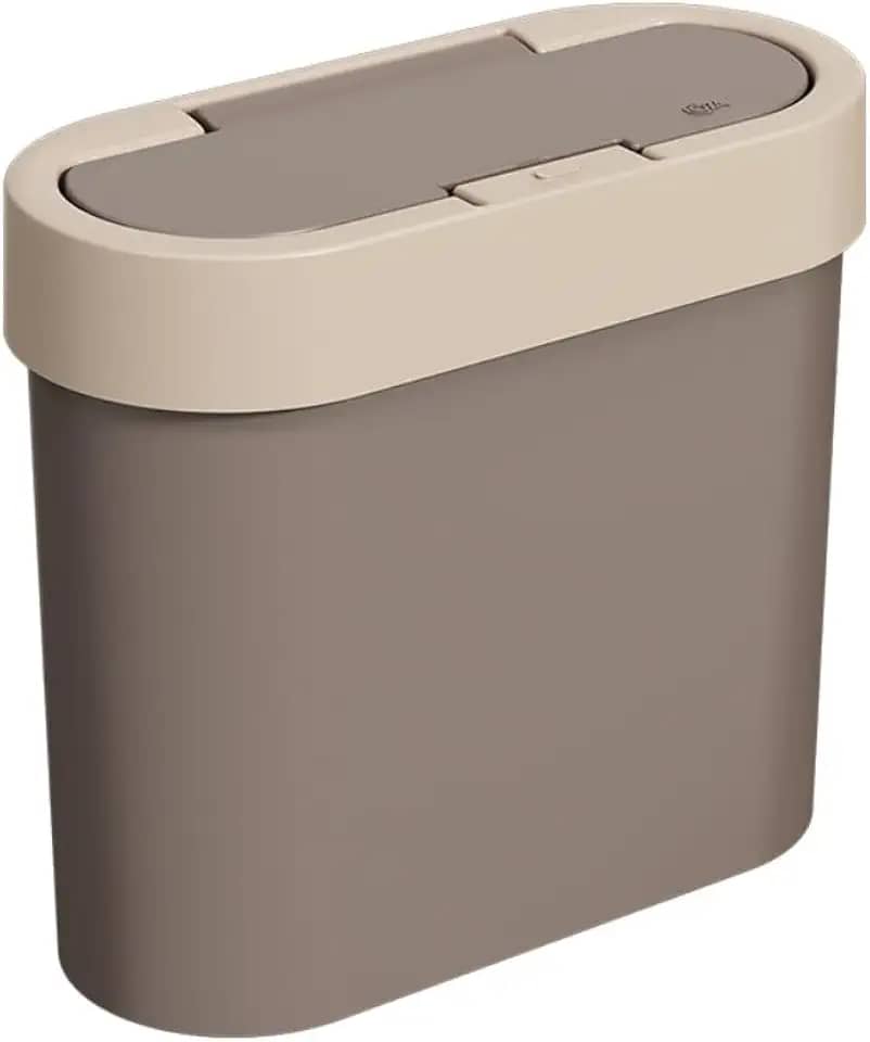 Coza - Lixeira Press Flat 2,8L - Warm Gray e Light Gray