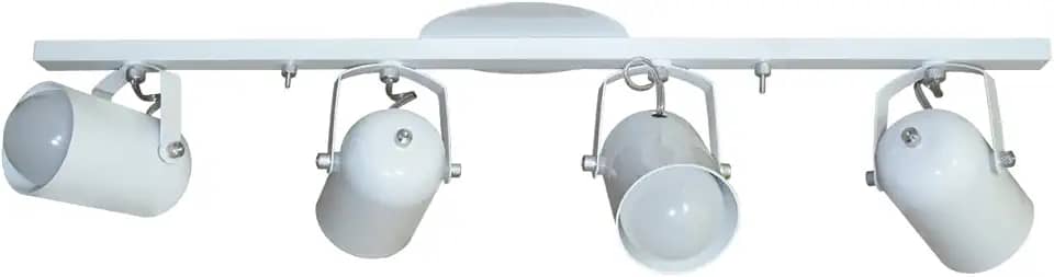 Spot No Trilho Para 04 Lampadas - Ideal para Sala, Cozinha, Quarto (Branco)