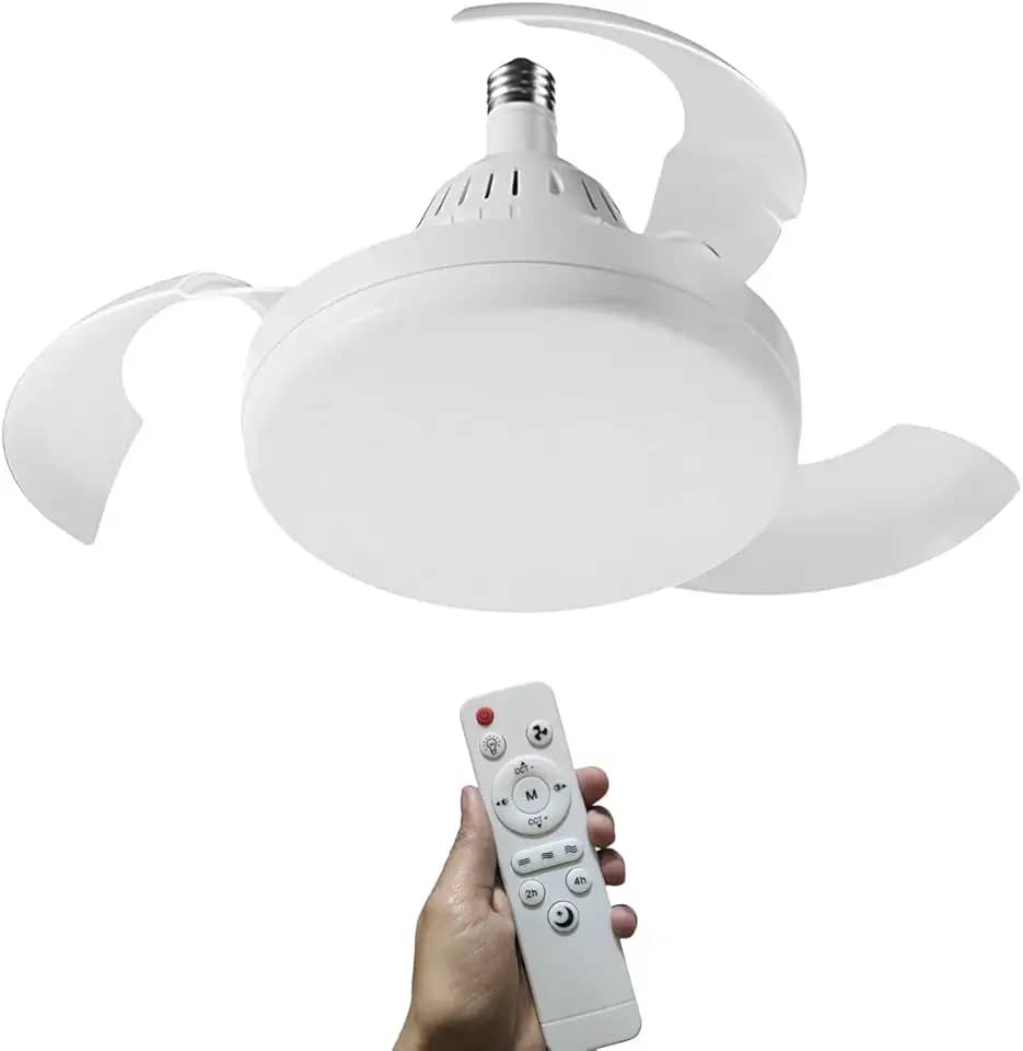 Ventilador Teto Retratil Lampada Led 3 Em 1 Iluminaçao Vento Ajustavel Controle Remoto Quarto Sala Estar Casa Verao