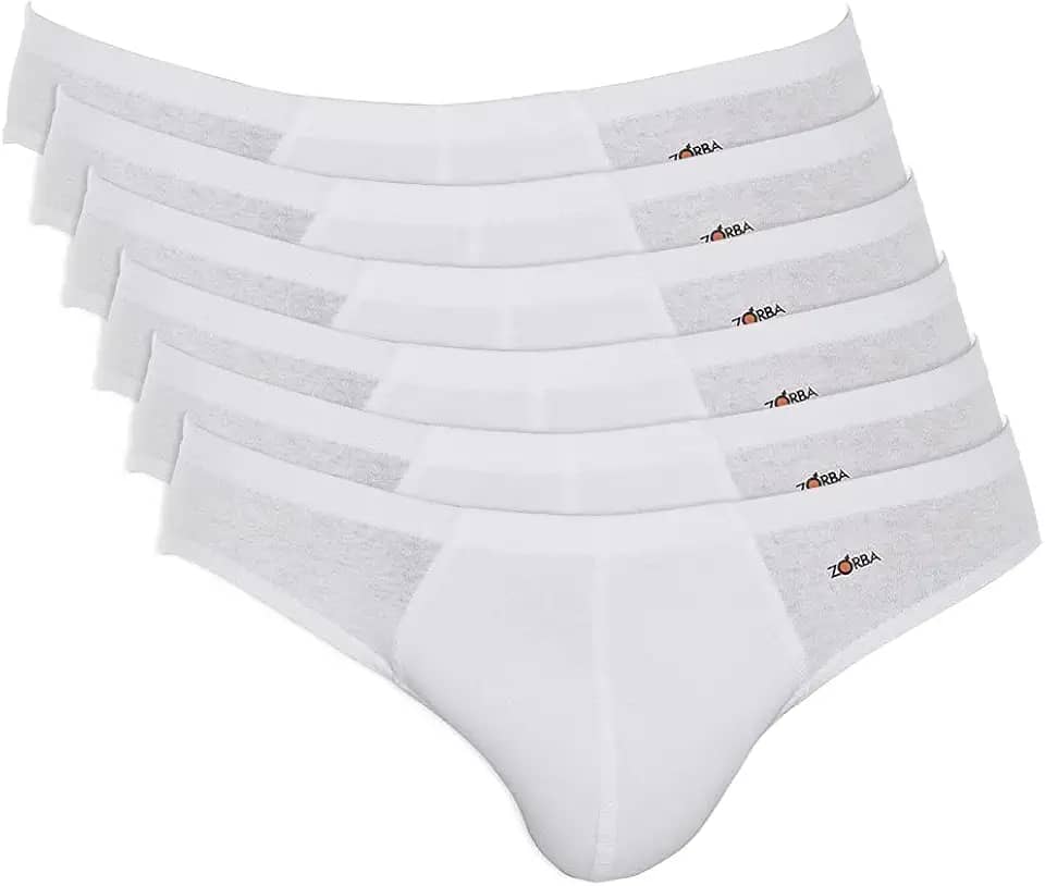 Kit 6 Cuecas Slip Algodão, Zorba, Masculino