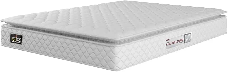 Colchão Solteiro Espuma D33 Pillow Top New Millenium Branco Hellen – Suporta Até 120 Kg Por Pessoa (Casal)