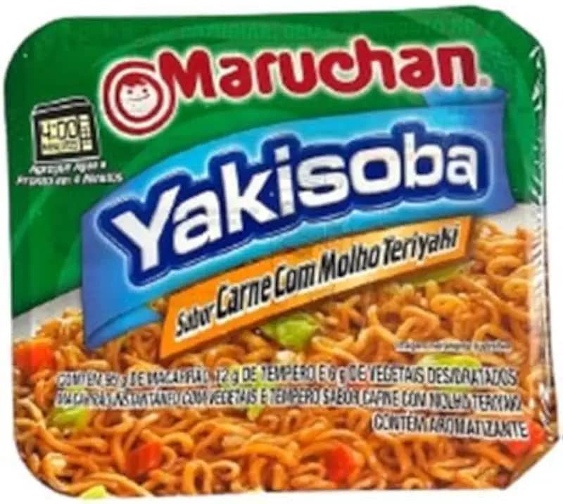 Yakisoba Carne Com Molho Teriyaki MARUCHAN 113g Macarrão Instantâneo + Tempero. Com vegetais