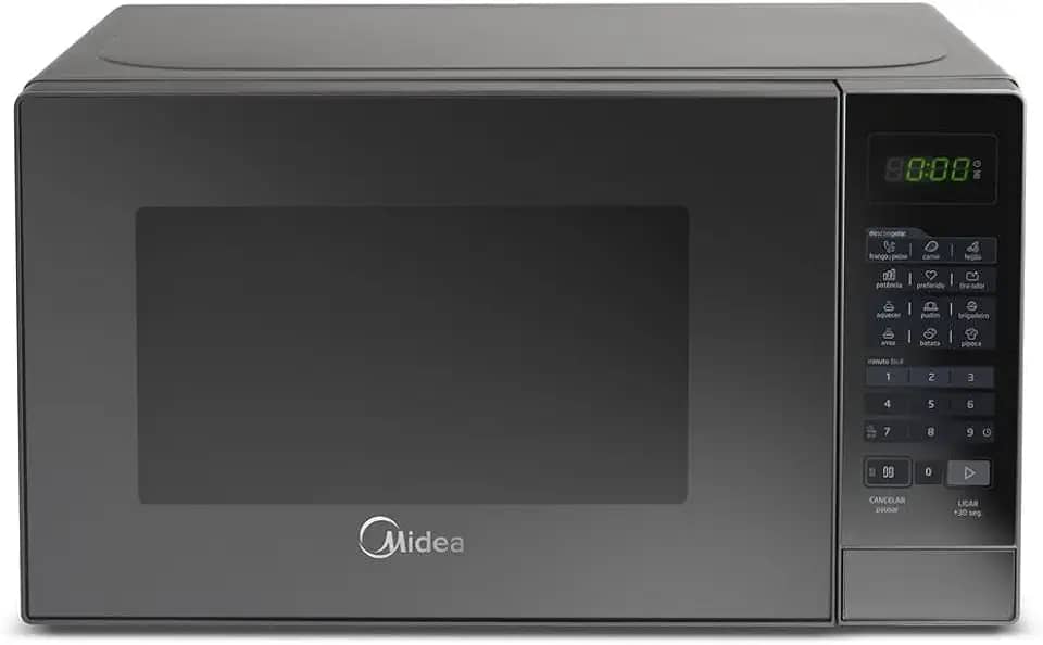 Forno Micro-ondas 20L Prata Espelhado Midea 110V ‎