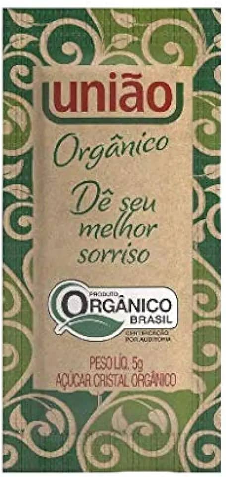 AÇÚCAR CRISTAL ORGÂNICO UNIÃO SACHÊ 5G CAIXA 400 UNIDADES