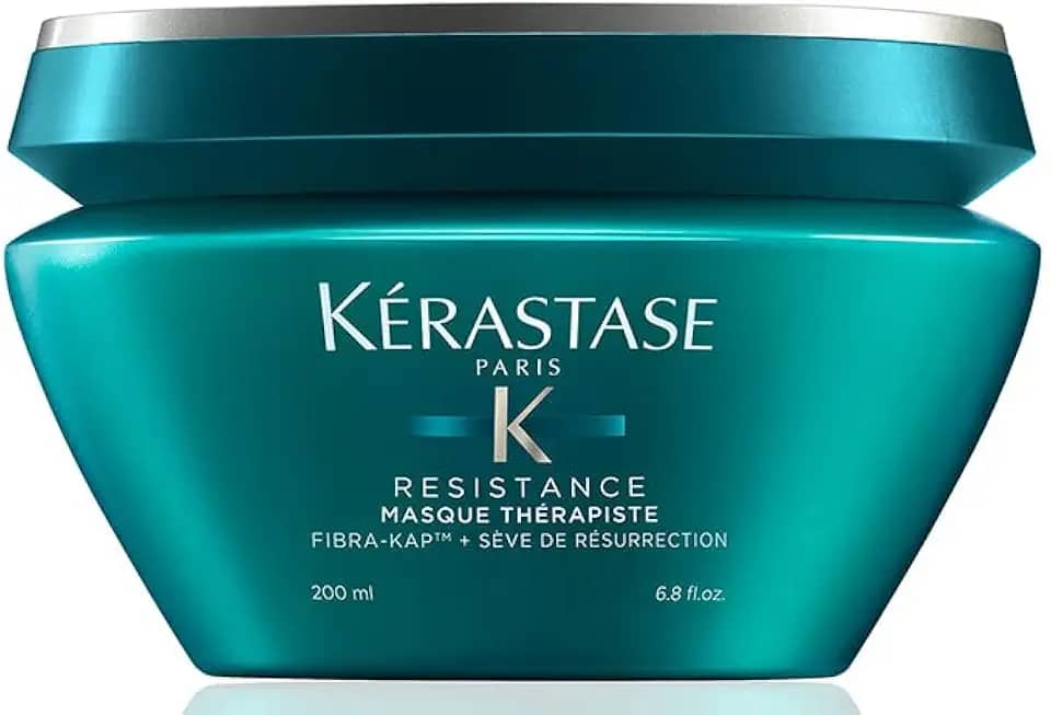 Thérapiste Kérastase Máscara de Tratamento para Cabelos Danificados e Quebradiços com Reconstrução Profunda que Recupera Força e Elasticidade da Fibra Capilar Resistance, 200ml