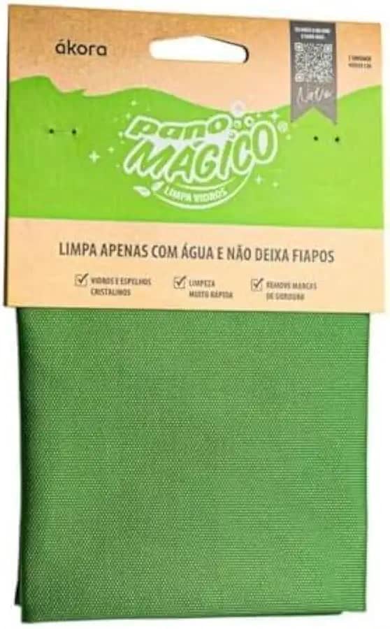 PANO MAGICO ÁKORA LIMPA VIDRO POLIÉSTER E POLIAMIDA (1)