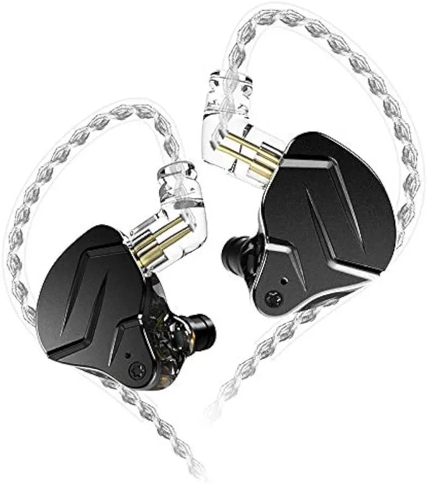 Fone de Ouvido Kz Zsn Pro X, Retorno Monitor de Palco, Hibrido 2 Drivers 1BA+1DD, Cancelamento de Ruído, Cabo Destacável (Preto sem Mic)