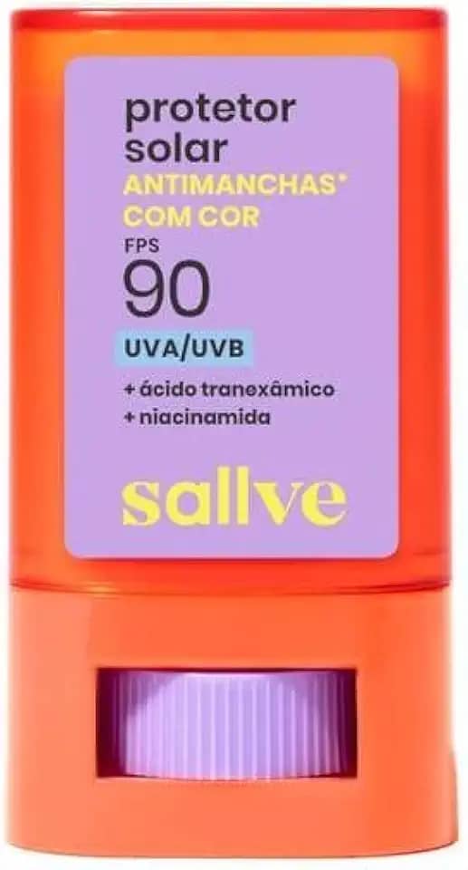 Sallve Protetor Solar Bastão Antimachas FPS 90 com Cor 4-15g