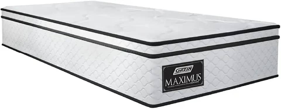 Colchão Solteiro Gazin Maximus Molas Ensacadas 88x188x24cm - Suporta até 120Kg por Pessoa