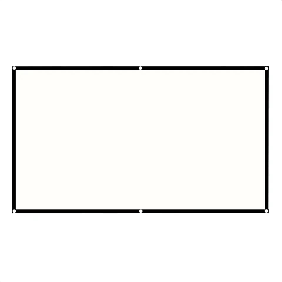 Tela Reflexiva Para Projetor 16:9 100 Polegadas Salange Com Furos Branca