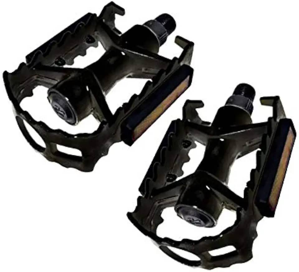 PEDAL P/BICICLETA DE ALUMÍNIO PRETO ROSCA GROSSA 9/16 BIKE