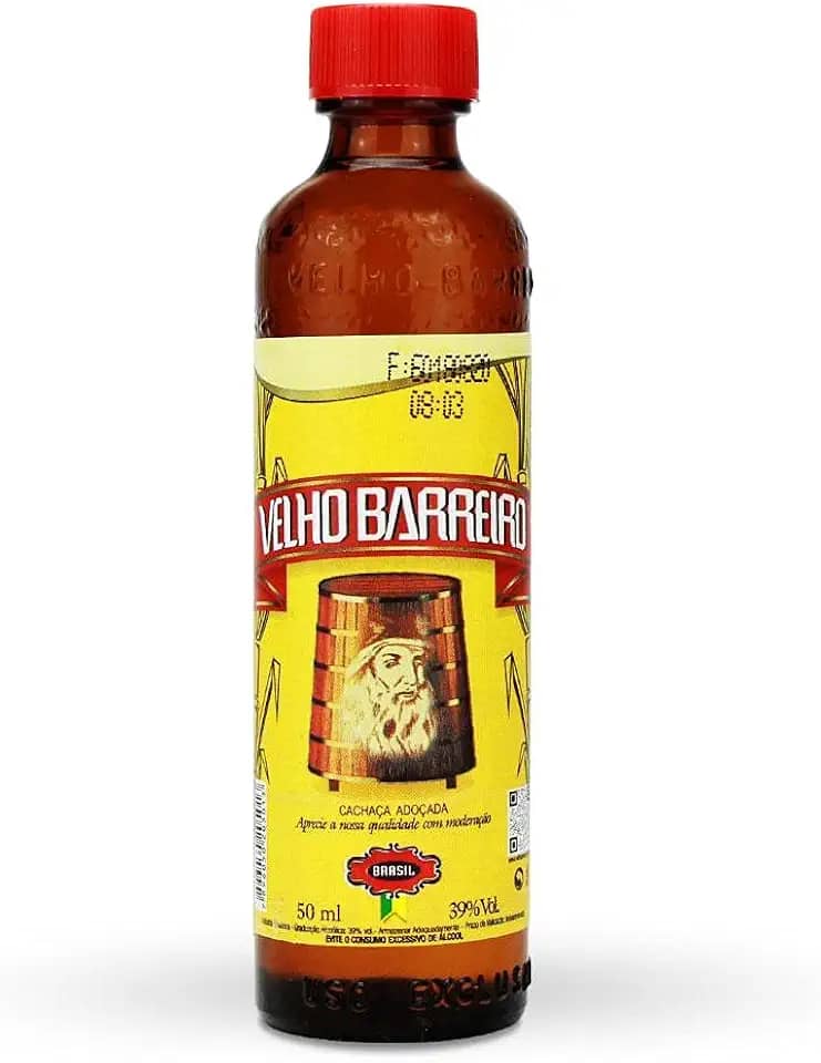 CACHAÇA VELHO BARREIRO MINIATURA Velho Barreiro Sabor 50ML