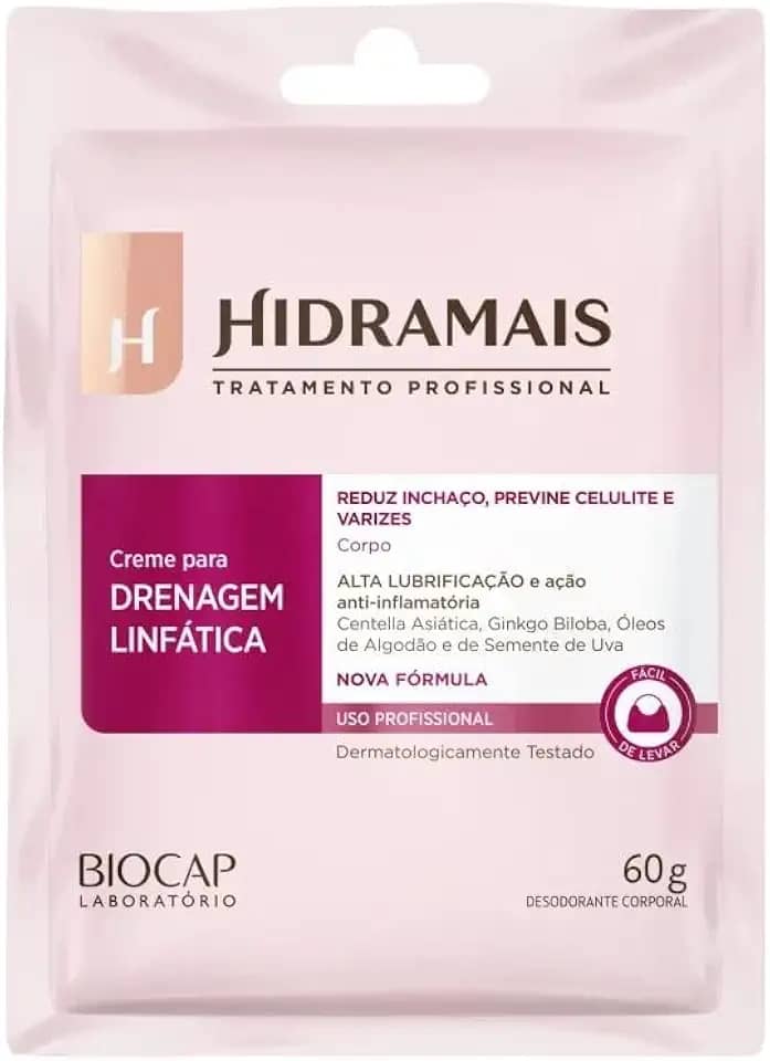 Hidramais Creme Para Massagem. 60 G Drenagem Linfatica - Profissional