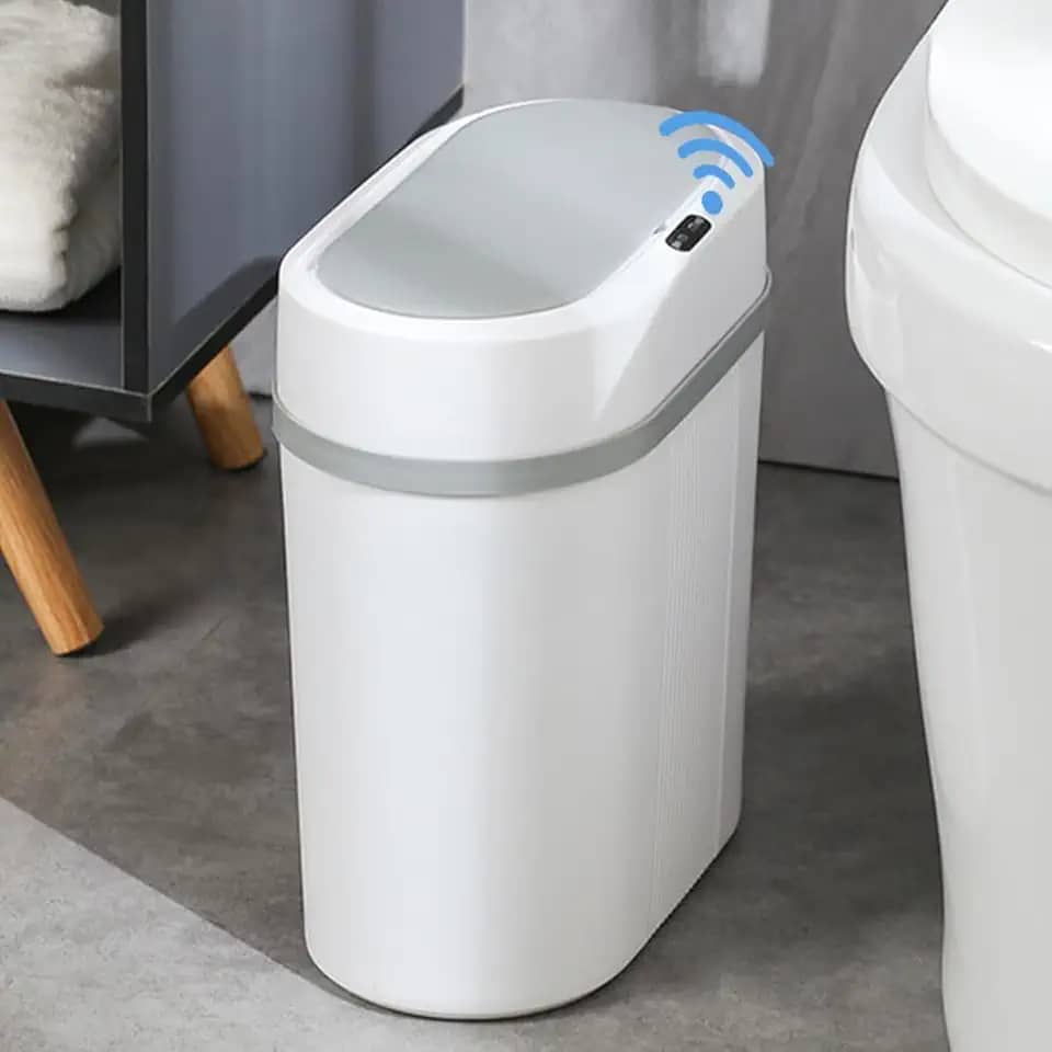 Lixeira Automática 12L com Sensor Inteligente de Aproximação – Tampa Abre e Fecha Automático – Ideal para Cozinha, Banheiro e Escritório – Design Moderno e Silencioso