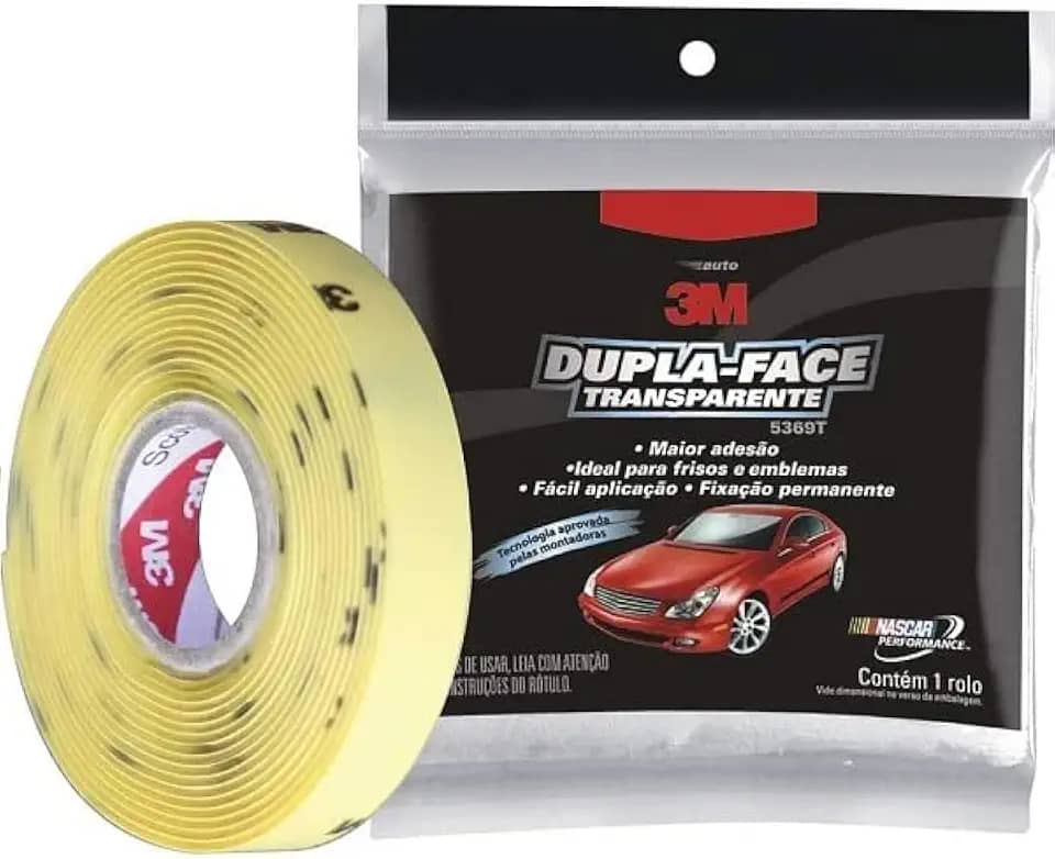 Fita Dupla Face 3M Automotiva 5369T Transparente 9,5MM X 20M