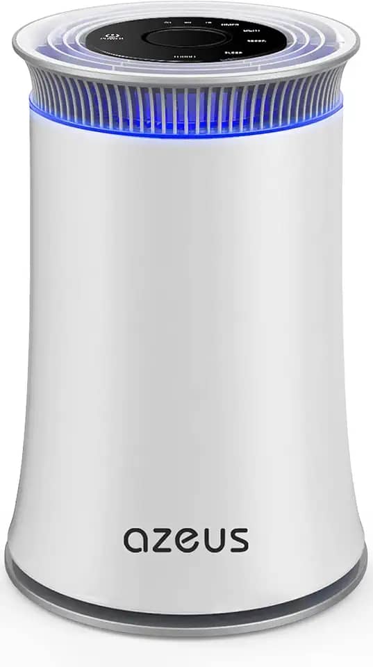 AZEUS Purificador de ar para alergias domésticas, animais de estimação, pelo no quarto, até 528 pés quadrados, sala grande, filtro HEPA verdadeiro H13, eliminadores de odores de limpeza do sistema de filtragem 25db, sem ozônio, remove 99,97% de pólen de fumaça de poeira