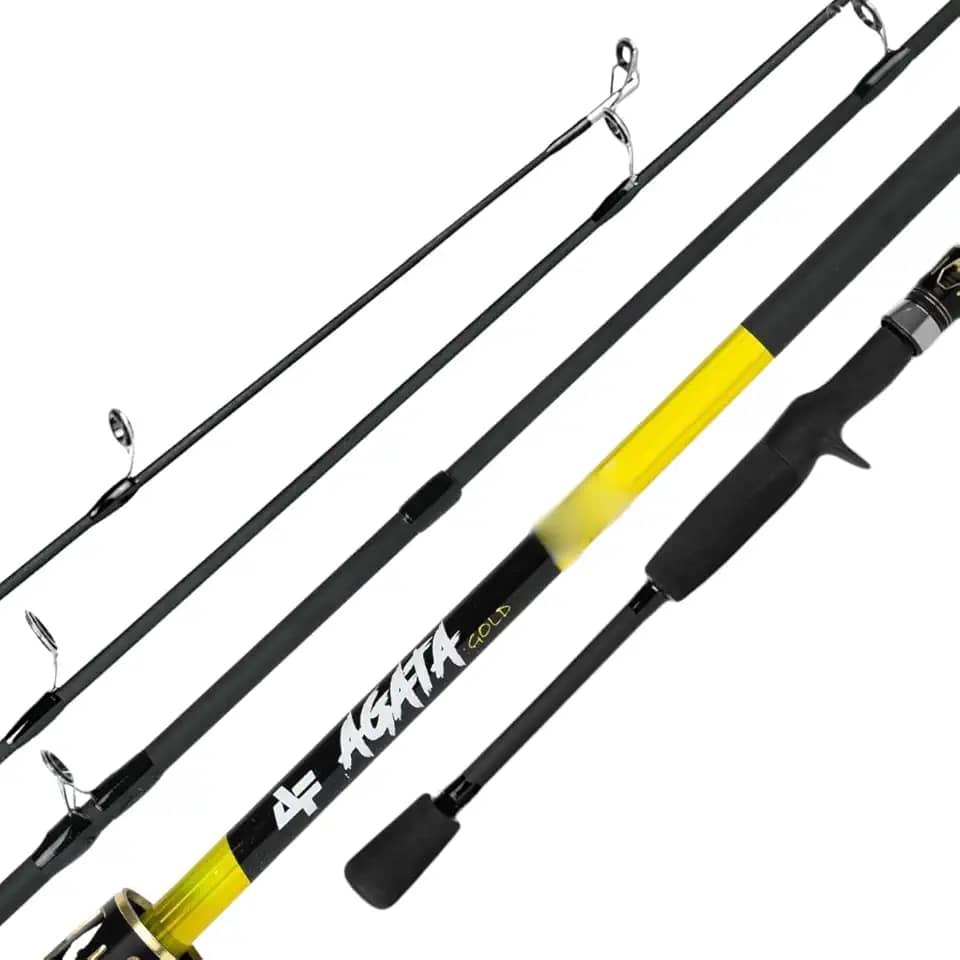 Vara Carretilha Albatroz New Agata 2 Partes - Gold - 1,50m