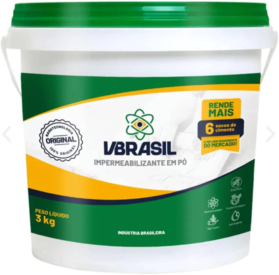 Aditivo impermeabilizante para Cimento e Argamassa VBrasil 3KG